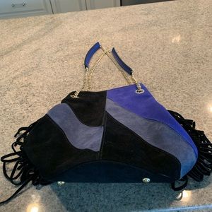 Inzi suede multicolored bucked bag NEVER USED